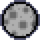 Cool pixel art of the moon